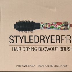 Calista style Dryer Pro Hair Drying blowout Brush(Botanical Floral) 2”
