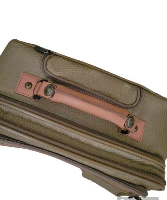 Vintage Hartmann Wheeled Carry-On Luggage Briefcase Nylon & Leather Trim Rolling