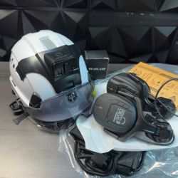 Hard Hat Safety Helmet with Visor Bluetooth Ear