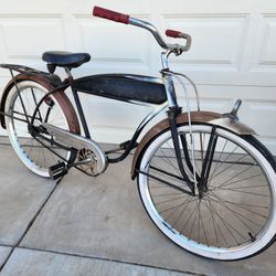 Original Vintage 1950s Western Flyer Tank Bicycle Cruiser 26" Bike