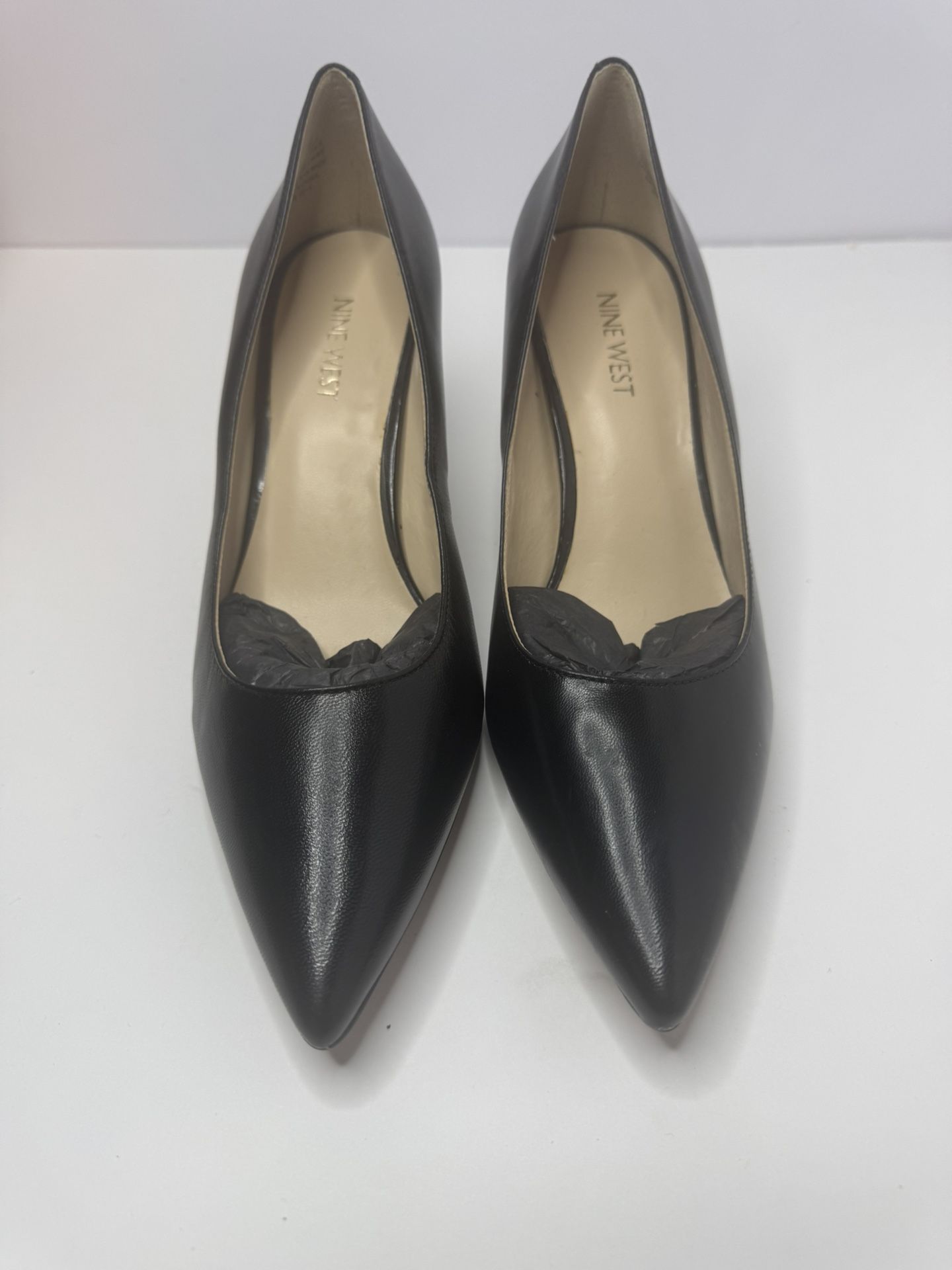Nine West NWMargot Black Leather Heels Size 8M