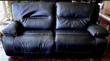 Black Electric Recliner Loveseat Couch Sofa