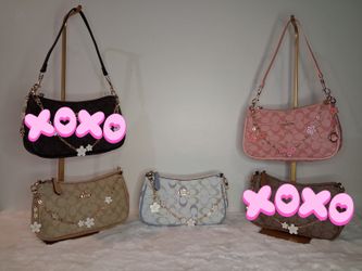 Coach  Shoulder Bags with Floral Chain