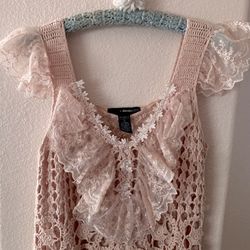 2 Crochet And Lace Tops Size Medium 