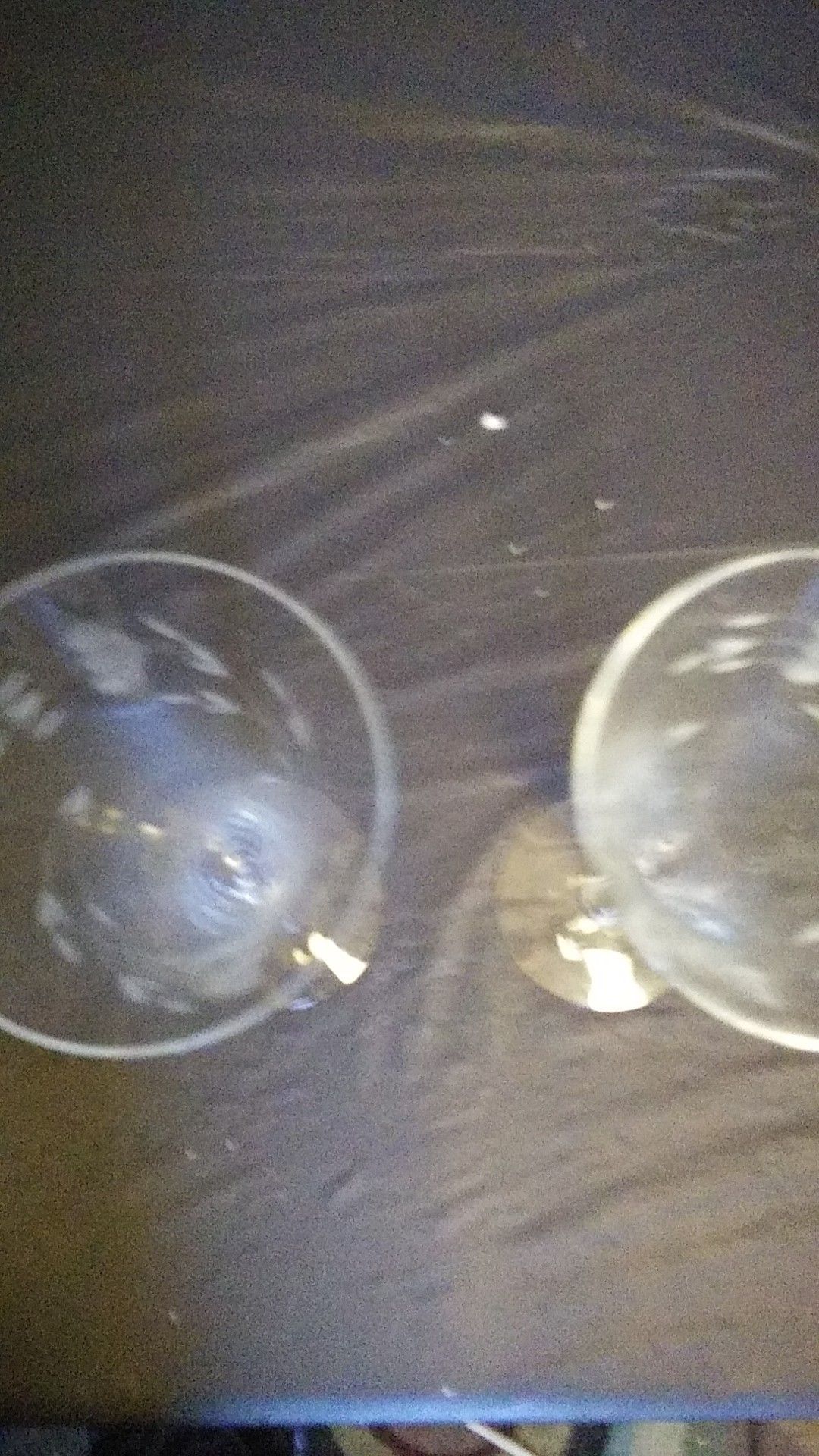 2 princess Crystal house champagne glasses set