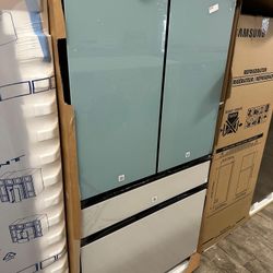 Samsung bespoke morning blue glass and white French door brand new refrigerator