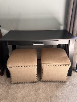 Table And Two Ottoman