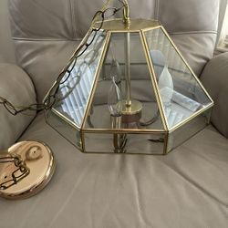 Beveled Glass Vintage Light Fixture