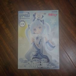Snow Miku, Hatsune Miku 10th Anniversary FuRyu Anime Figure, Brand New, Unopened and Sealed, Officially Licensed