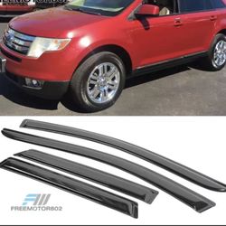 Fit 07-14 Ford Edge 07-15 Lincoln MKX Slim Style Window Visor Rain Sun Guard 4Pc