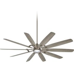 Minka-Aire F864L-CL/SG 65" Ceiling Fan with LED Light and DC Motor in Coal Finish…
