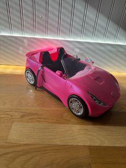 Barbie Pink Convertible Sports Car Toy