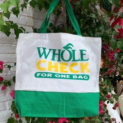 Whole Check Reuaable Tote Bag