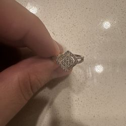 10k Gold Ring with Diamonds (Size 7) -$150