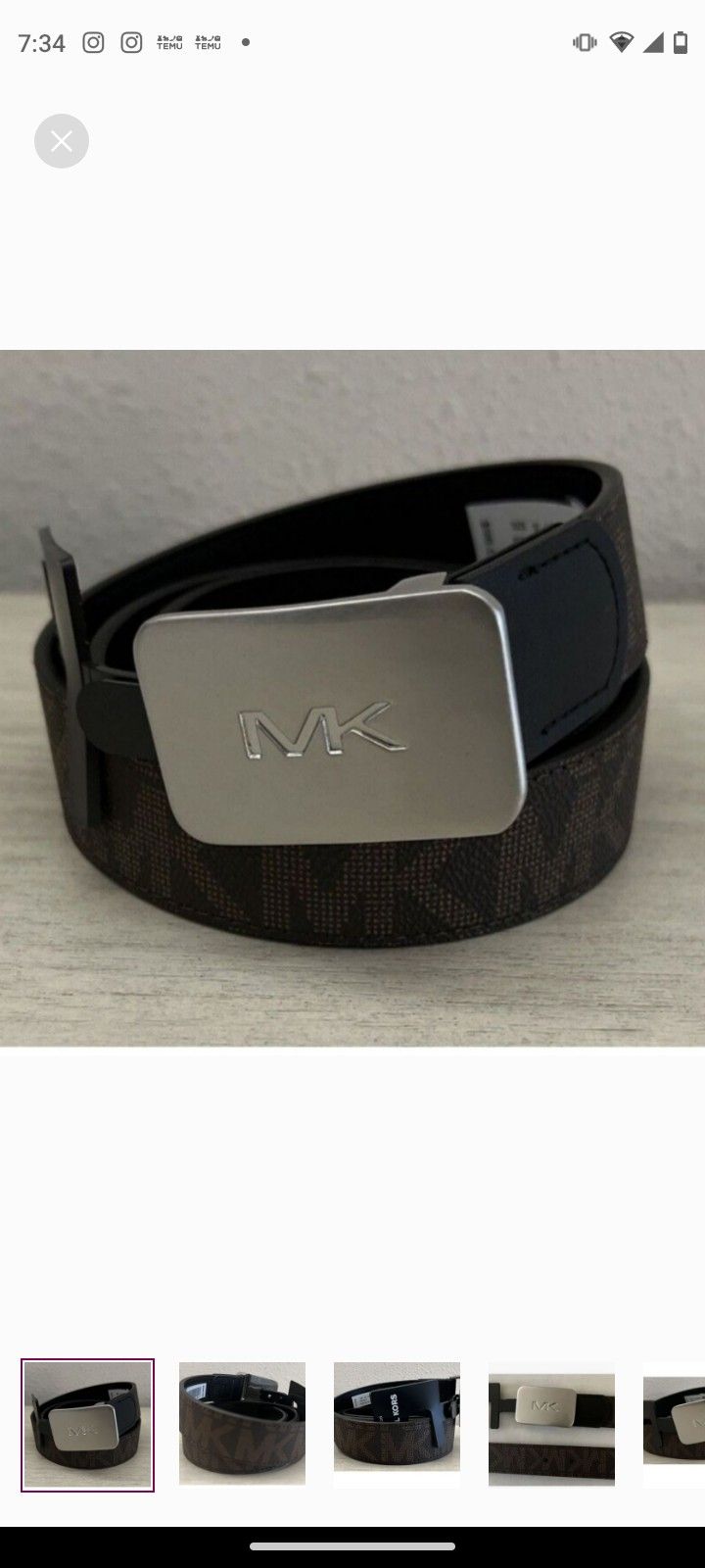 Michael Kors Men's Logo Belt