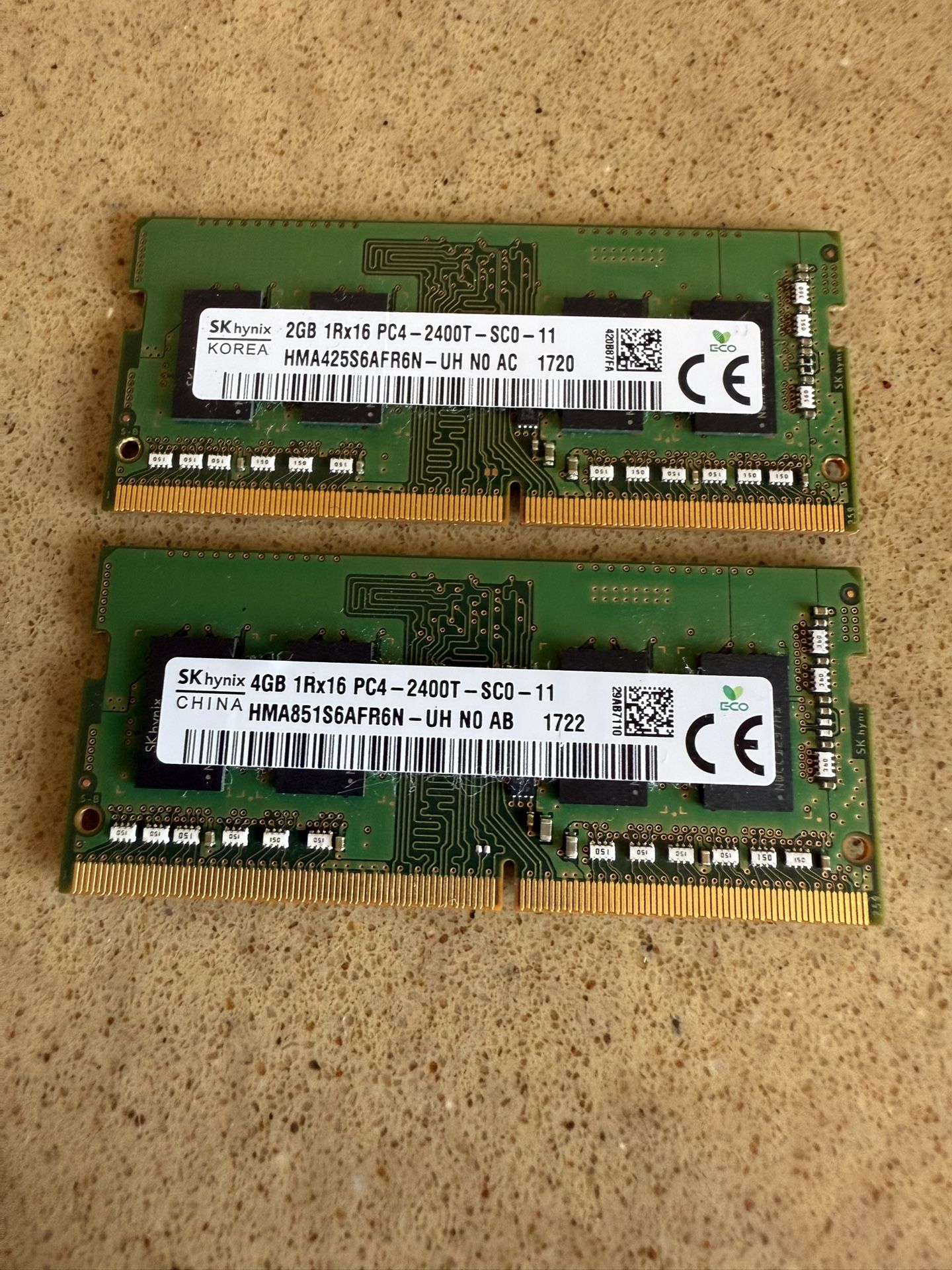 4GB Laptop Memory