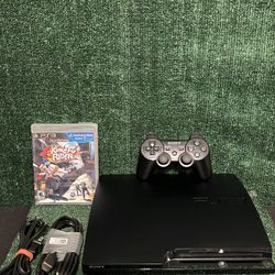 Sony PlayStation 3 Ps3 Slim Console 160GB CECH-2501A W/OEM Controllers . Cables.