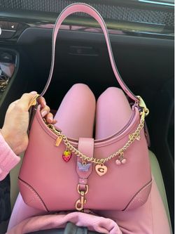 True Pink Coach Hampton Shoulder Bag
