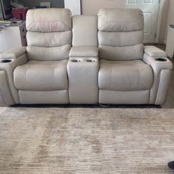 Recliner Leather Love Seat 