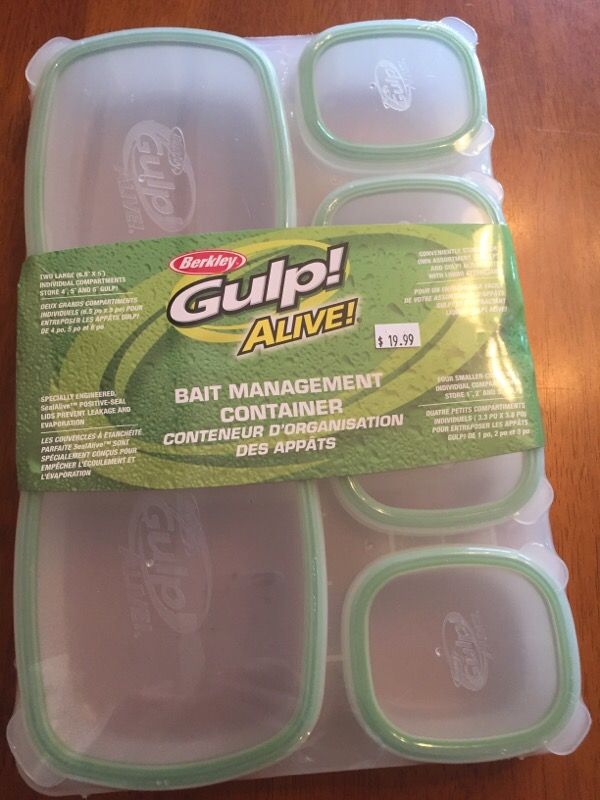 Fishing bait management container Gulp Alive