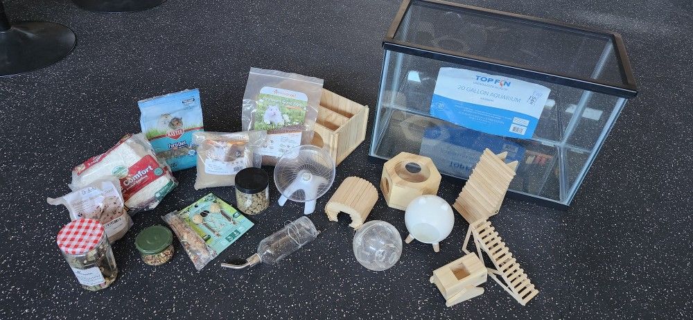 Hamster Equipment - Vivarium - Toys - Food