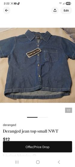 Deranged denim shirt small