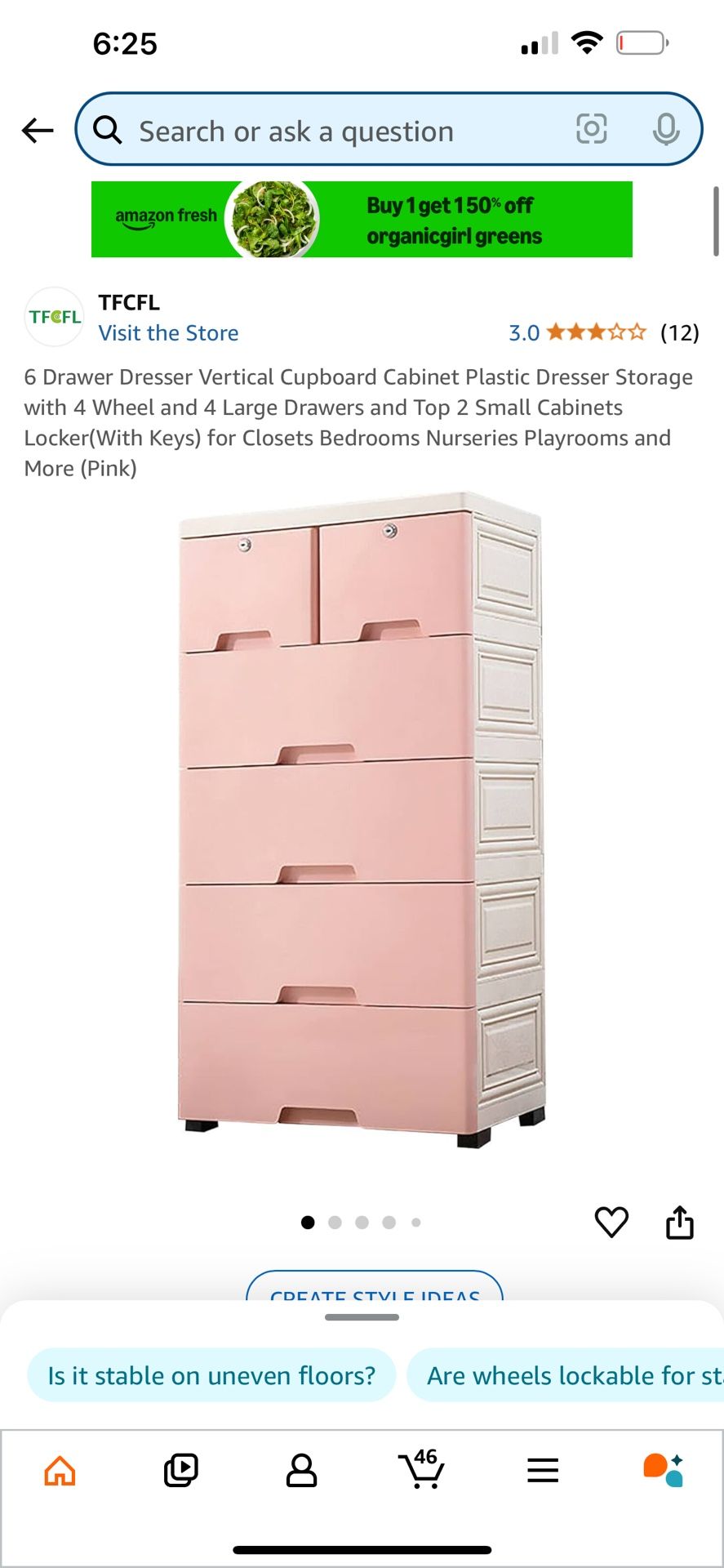Plastic Dresser