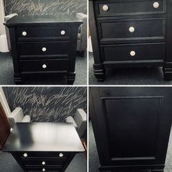 One Night Stand Black Wood Dresser 