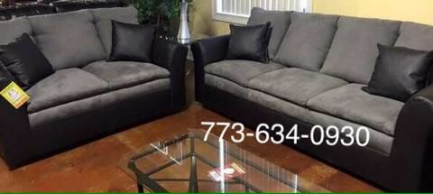 Grey and black sofa and Loveseat couches!!Brand new free delivery