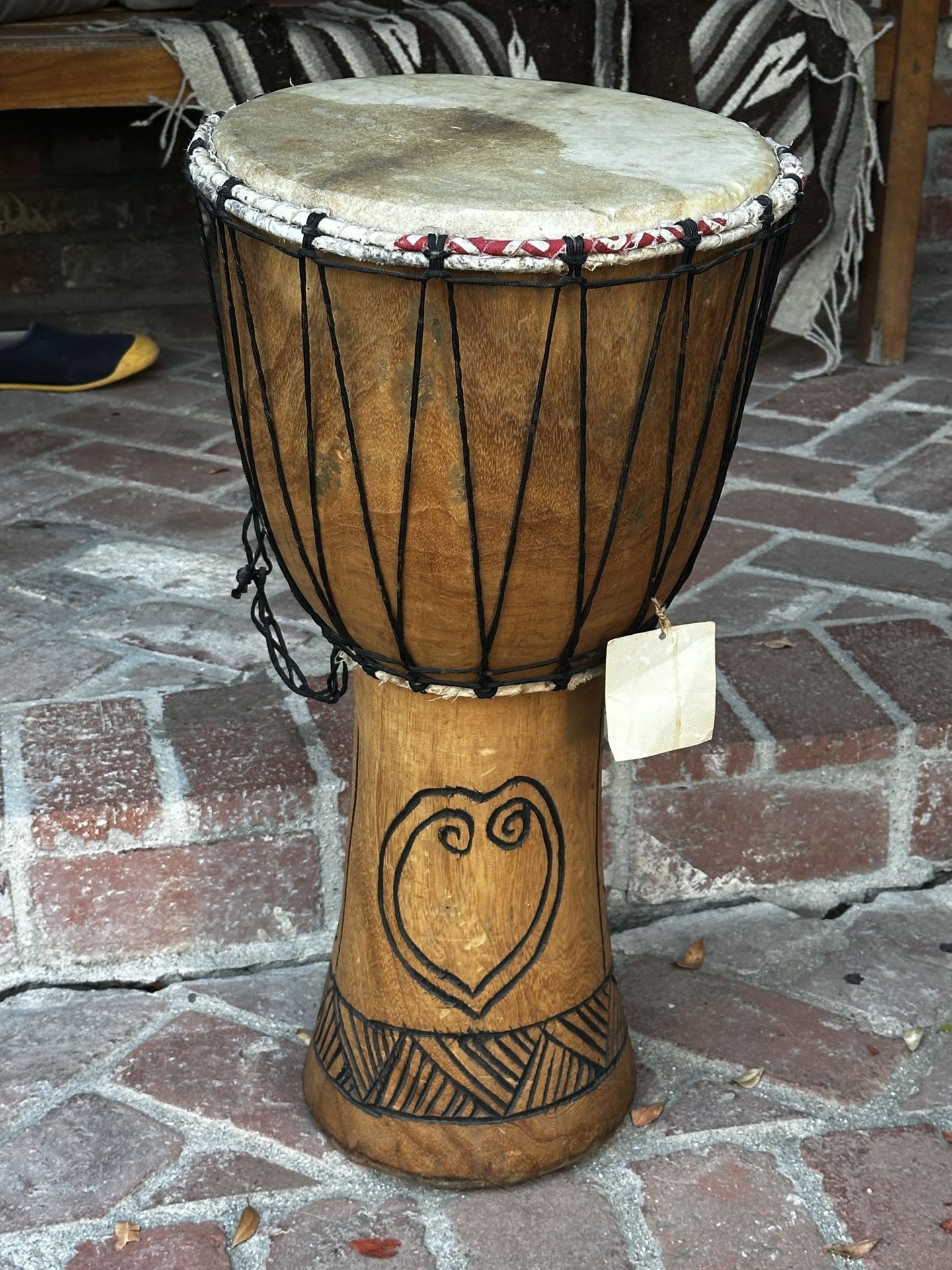 Handmade African Djembe Hand Drum , From Ghana, Brand, New, Skin Head, Wood Frame