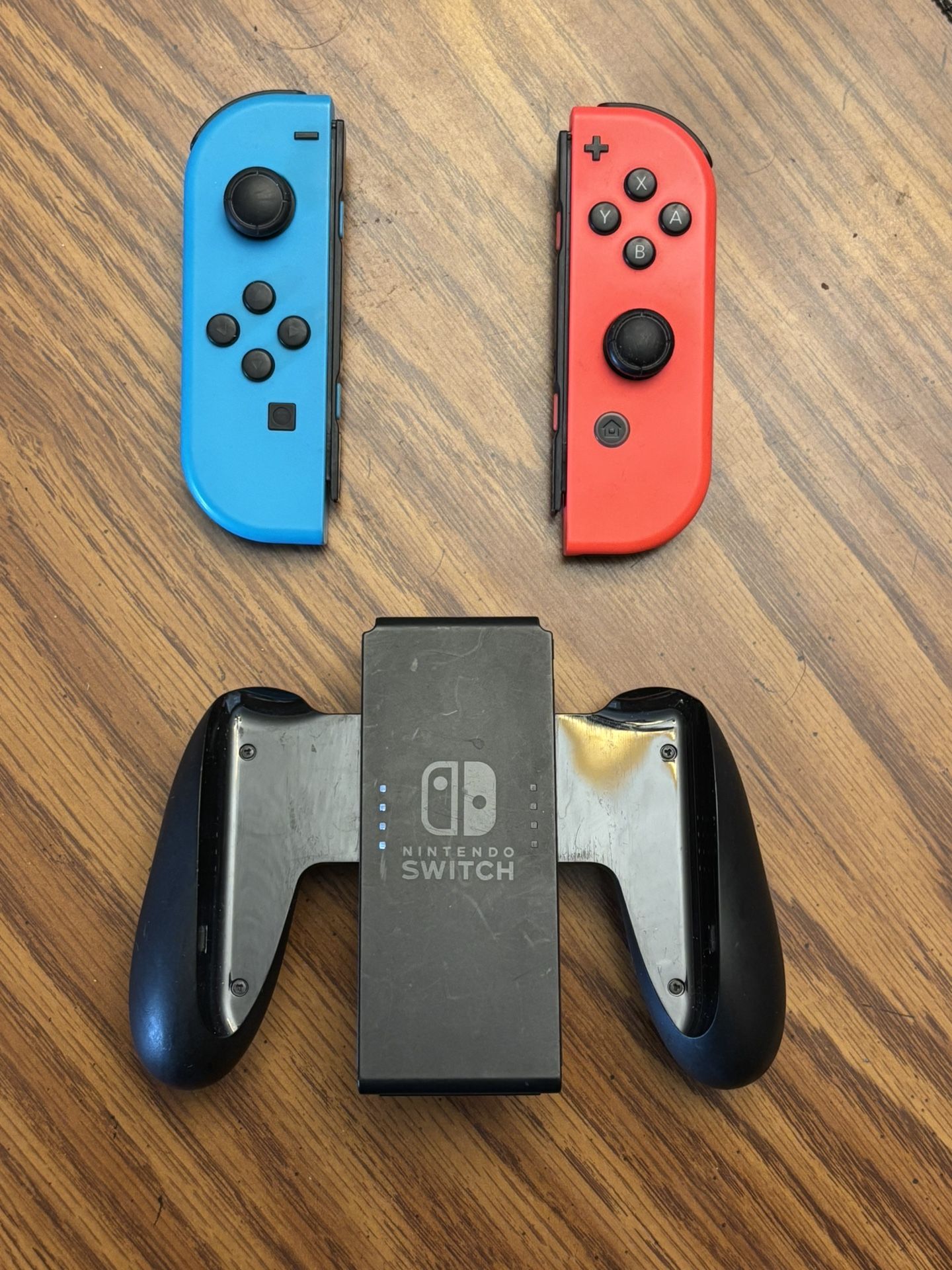 Nintendo Switch Joy-Con Set + Grip — Great Condition!
