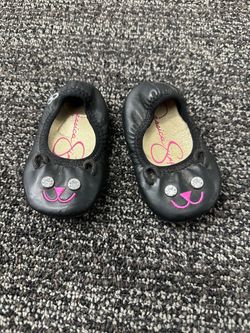 Jessica Simpson Millie Baby Girl Flats Cat Infant Shoes Sz 2 Black JS257L
