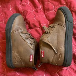 Levi’s Boys Boots Sneakers High Tops Size 12 Brown