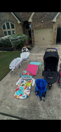 Baby stuff, stroller, bikes, luggage, cooler