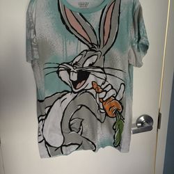 Looney Tunes Men's Bugs Bunny Spray Paint Style Graphic T-Shirt Size L