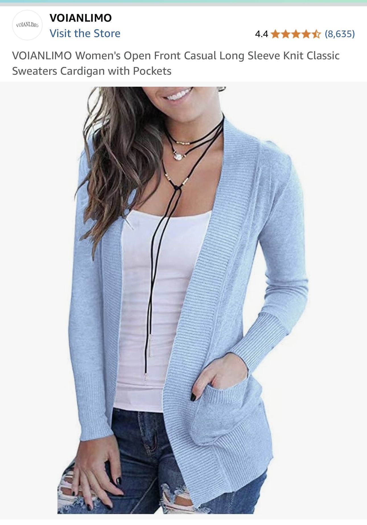 Women’s Sweater/cardigan Baby Blue