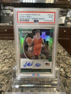 Lamelo Ball Green Prizm Rookie Auto PSA 9