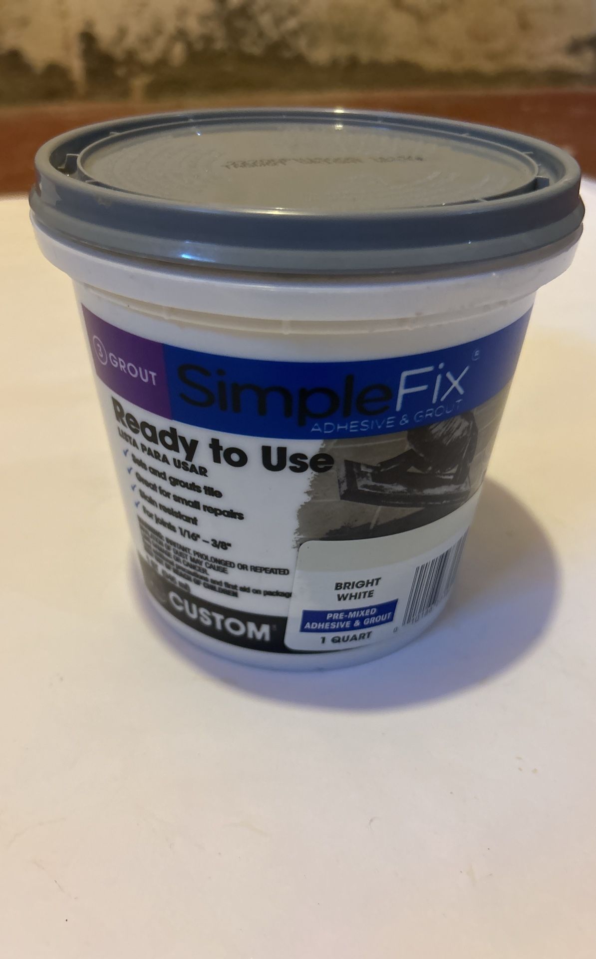 SimpleFix White 1 qt. Pre-Mixed Adhesive and Grout