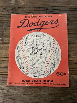 The Los Angeles Dodgers 1958 Year Book