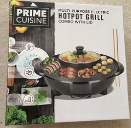 Prime Cuisine multi-purpose electric hotpot grill combo