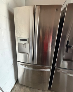 Stainless Steel 3-Door Fridge with FrenchDoor Design