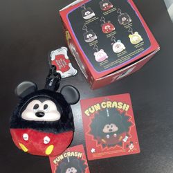 Disney Toys Miniso X Disney Fun Crash Mickey Plush Keychain