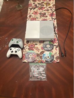 Xbox One S with 2x controllers and 3x games