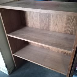 Wood Book Shelf With Two Shelves