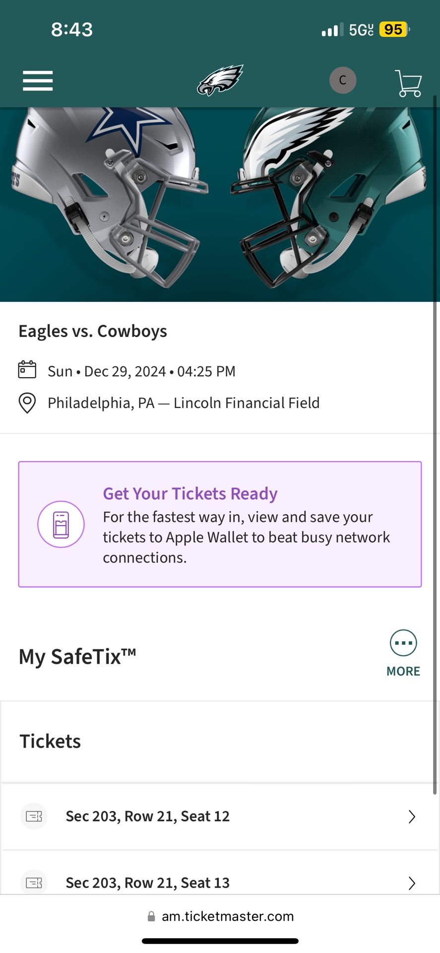 Cowboys vs. Eagles