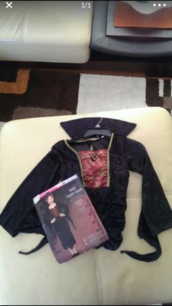 Gothic Vampire Costume Size M (8-10)
