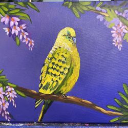 Budgie Bird Art Painting 