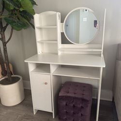 Vanity with mirror, makeup table