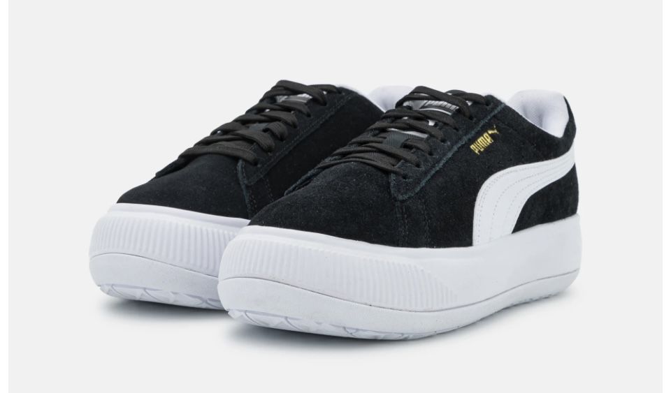 Puma NIB Womens Suede Mayu Platform Fashion Sneakers Shoes Casual Black Size 11