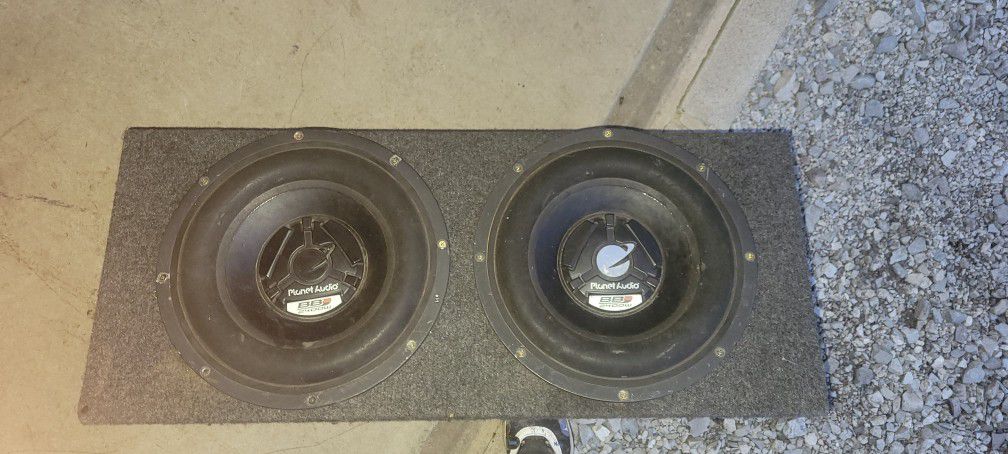 Planet Audio 2400w Dual 12in Subs W/ 1600w Power Acoustik Amp